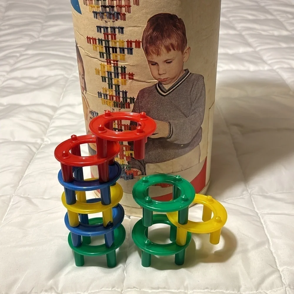 Vintage RING-A-Majigs Building Construction Set, Building Toy Set Molenaar